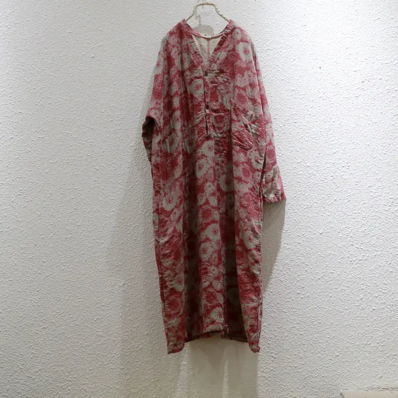 Plus Size Mid-Length Loose Print Women's Dress