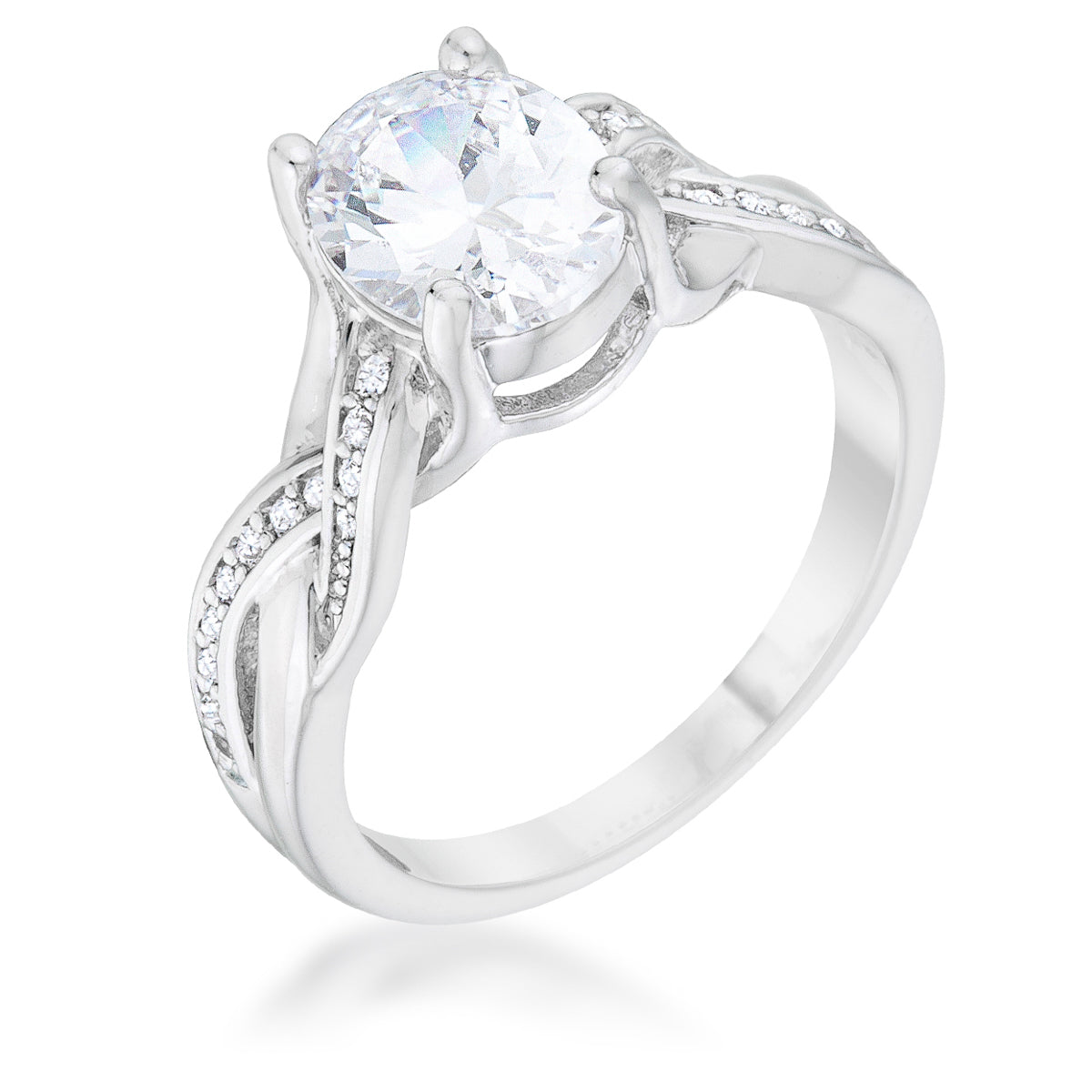 Justine 2ct CZ Classic Oval Ring