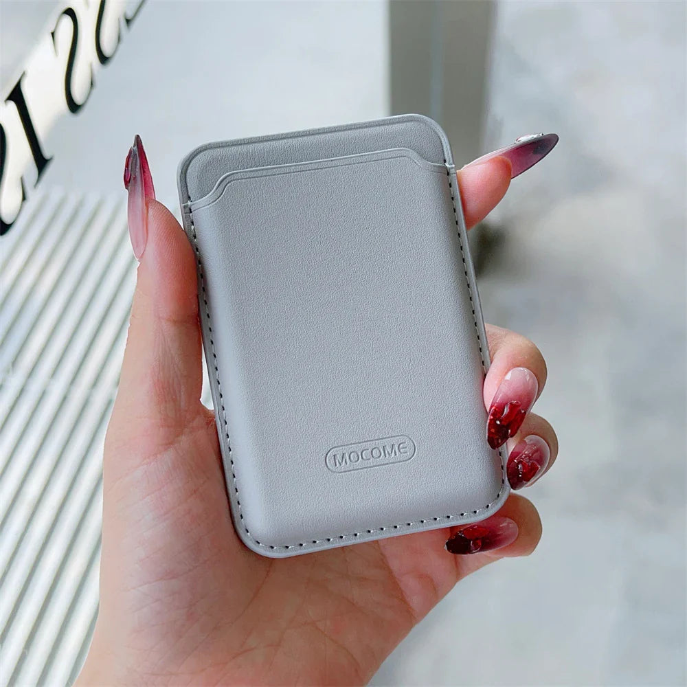 MagSafe Leather Wallet Card Holder for iPhone Galaxy