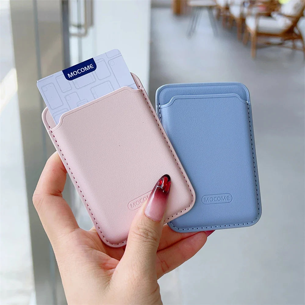 MagSafe Leather Wallet Card Holder for iPhone Galaxy
