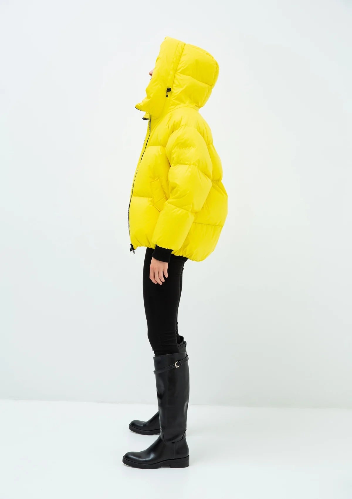 Doudoune à capuche Gisela Premium en jaune