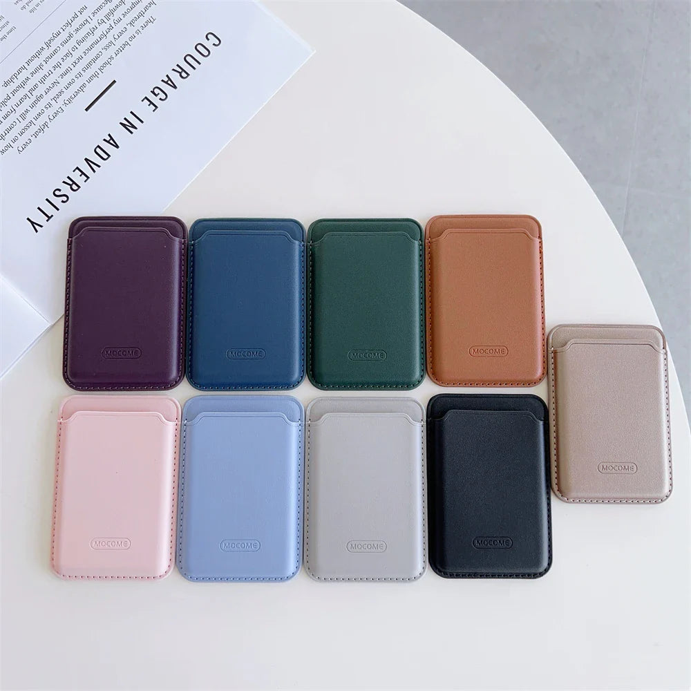 MagSafe Leather Wallet Card Holder for iPhone Galaxy