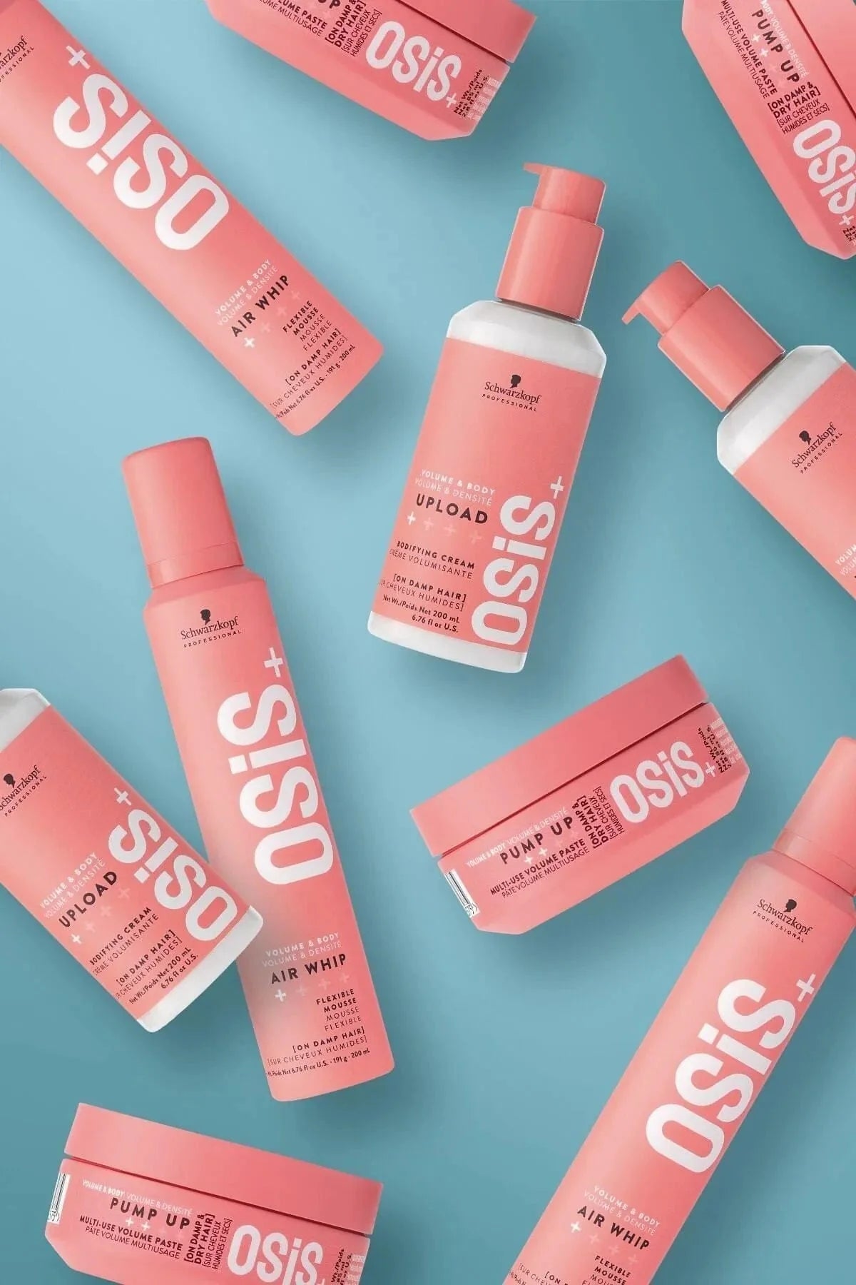 Schwarzkopf Osis Upload Volumizing Cream 200ml | Volumizing from Bottom to End with Protection Against Frizz & Heat 3 Pack