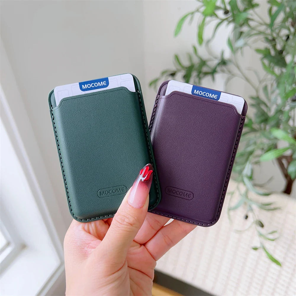 MagSafe Leather Wallet Card Holder for iPhone Galaxy