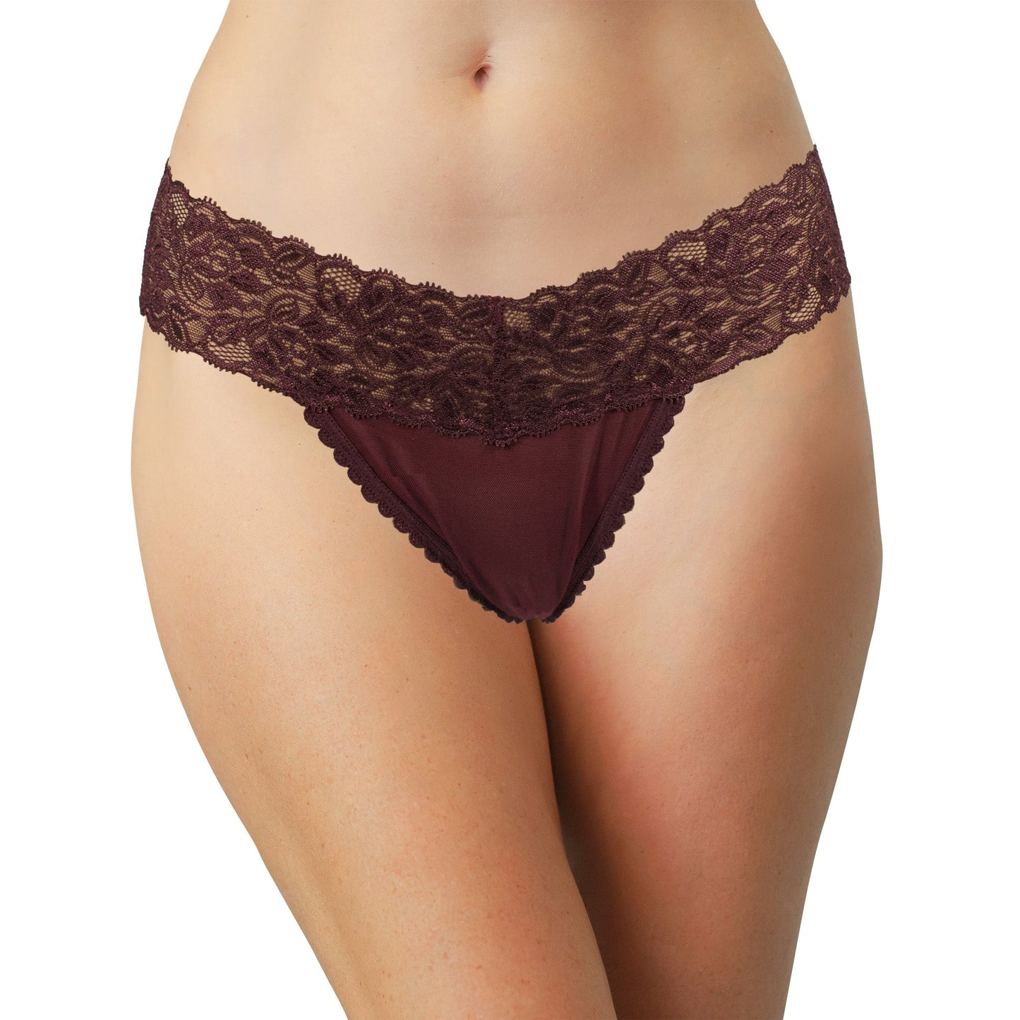 Mesh and Lace Classic Thong, XS- 2X