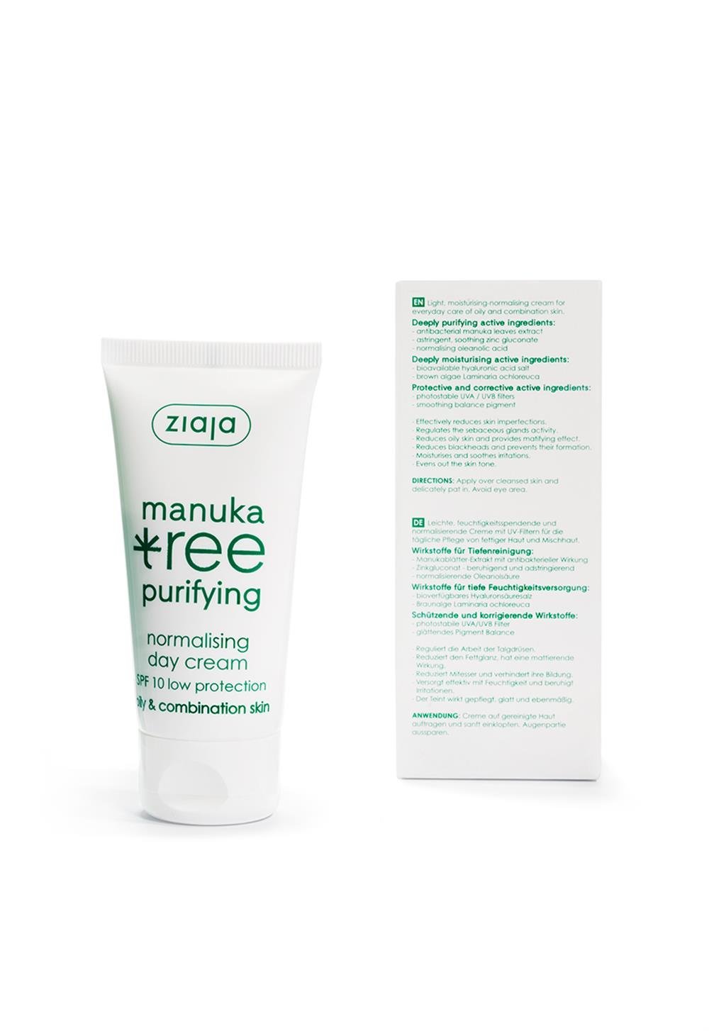 Ziaja Manuka Crème de Jour Hydratante et Équilibrante SPF10 50 ml