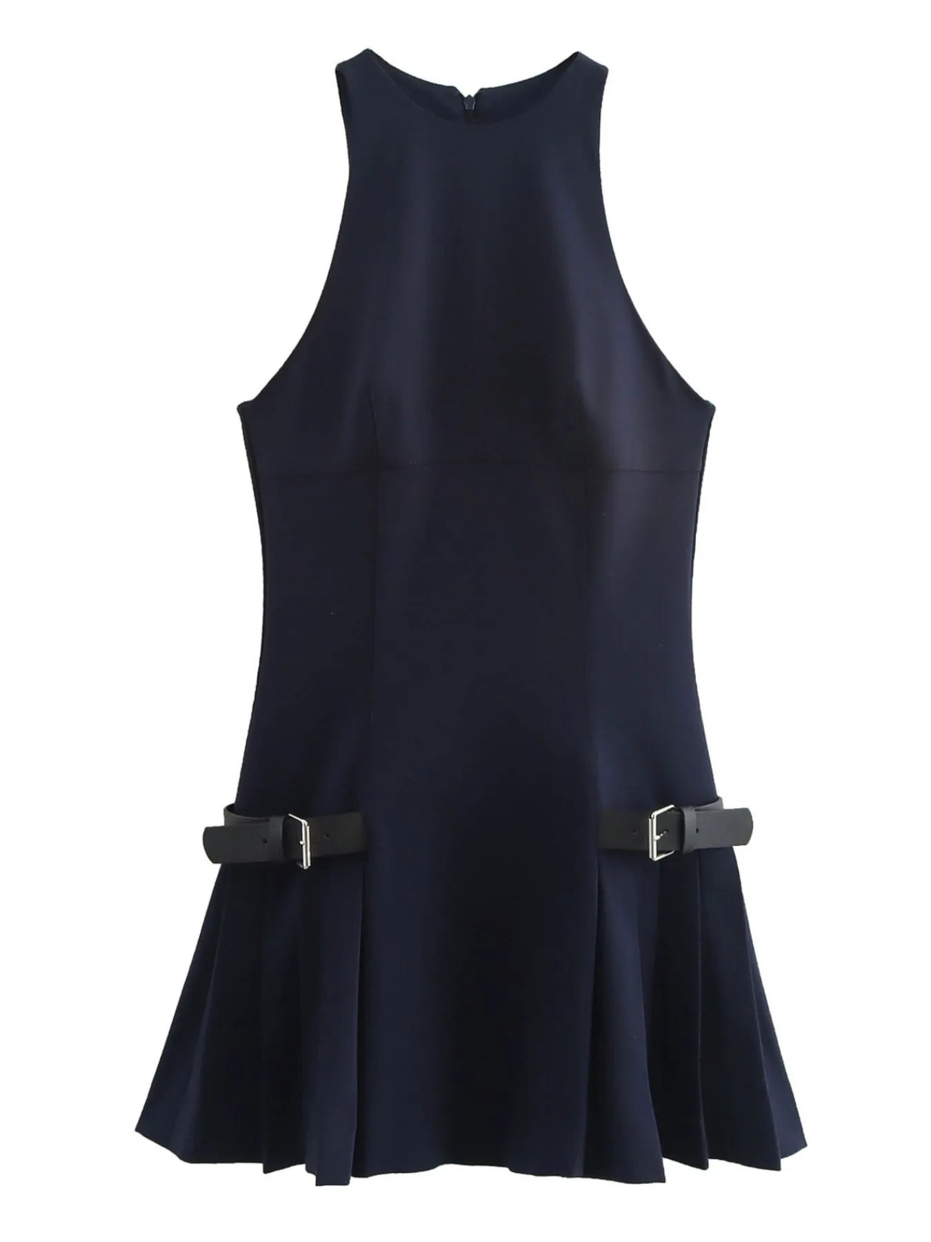 Sleeveless Halter Neck Mini Dress