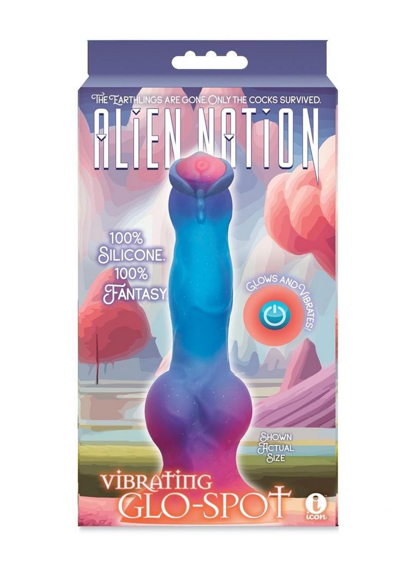 Alien Nation Glo-Spot Vibrating Glow in the Dark Silicone Dildo
