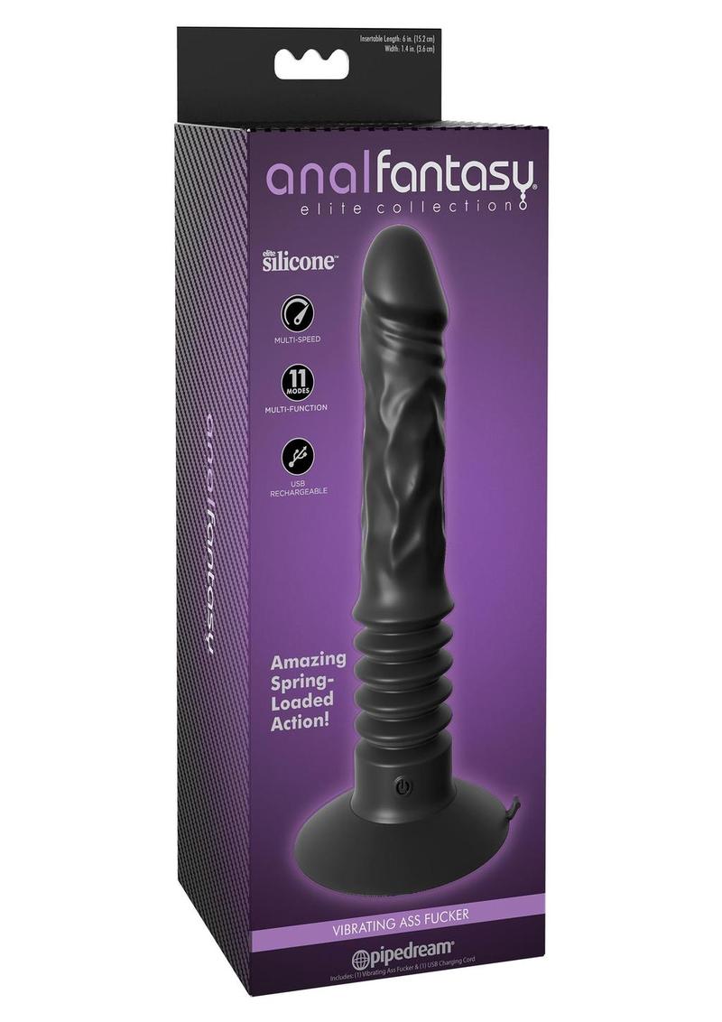 Anal Fantasy Elite Vibrating Ass Fucker Thrusting Silicone Dildo