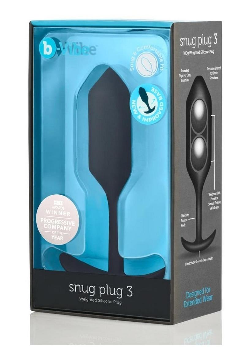 b Vibe Snug Plug 3 Weighted Silicone Anal Plug