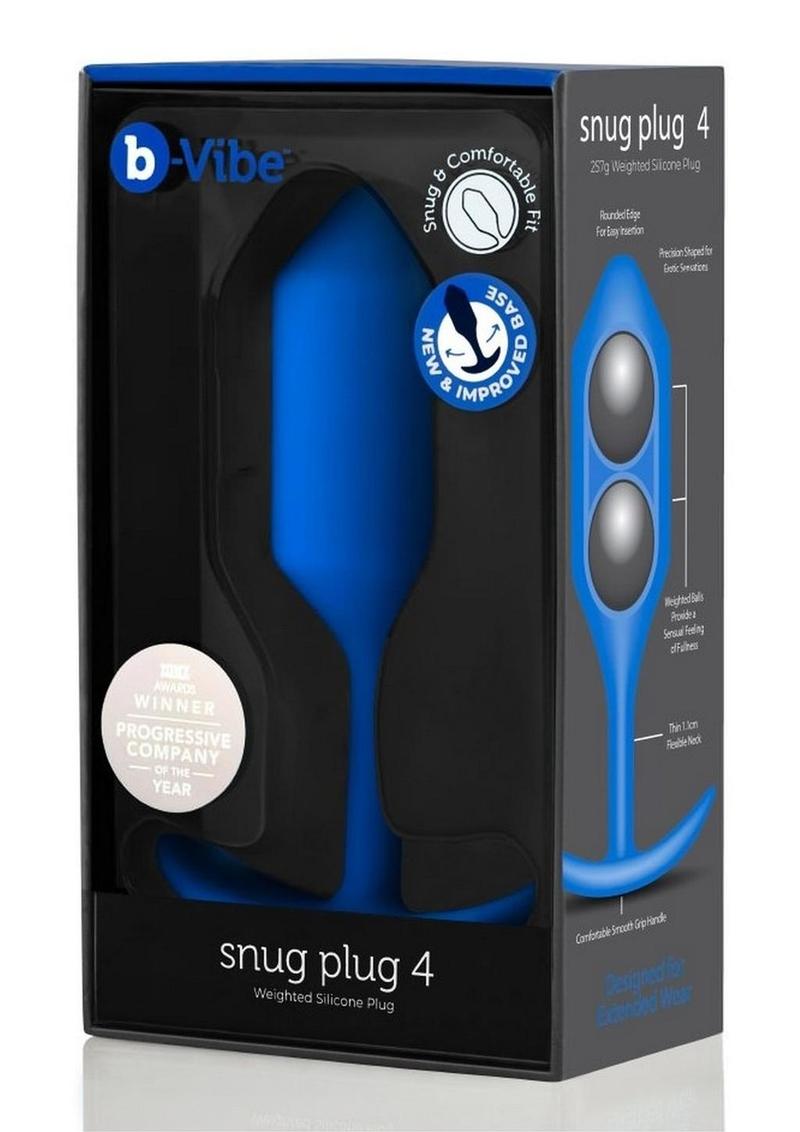 b Vibe Snug Plug 4 Weighted Silicone Anal Plug