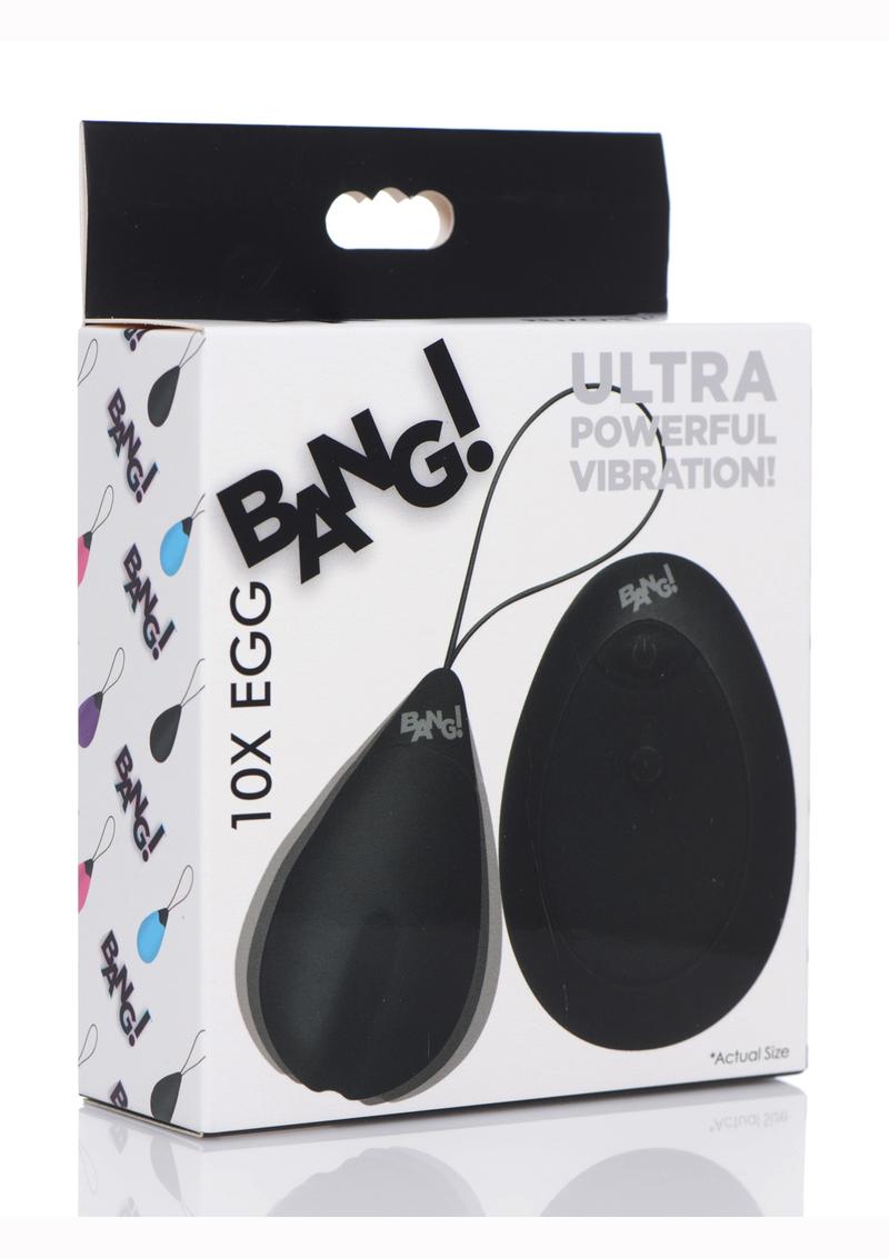 Bang! 10x Rechargeable Silicone Vibrating Egg With Remote Control