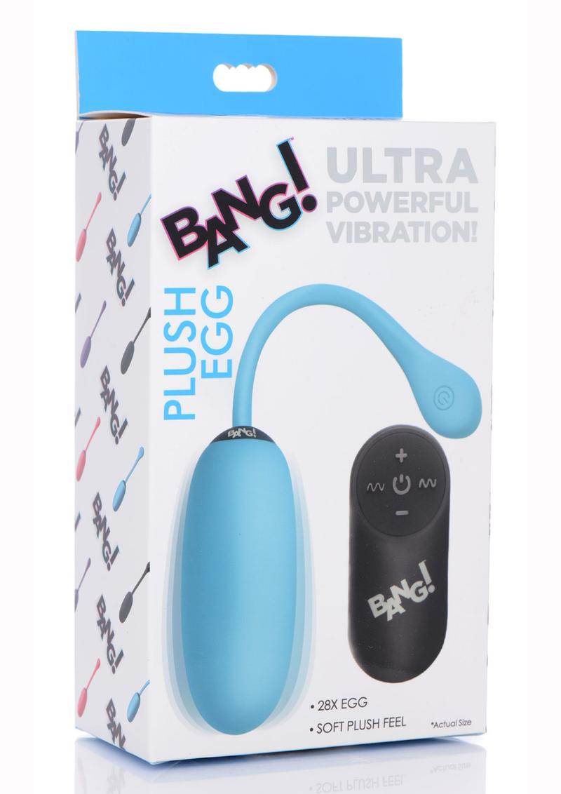 Bang! 28x Plush Silicone Rechargeable Egg With Remote Control