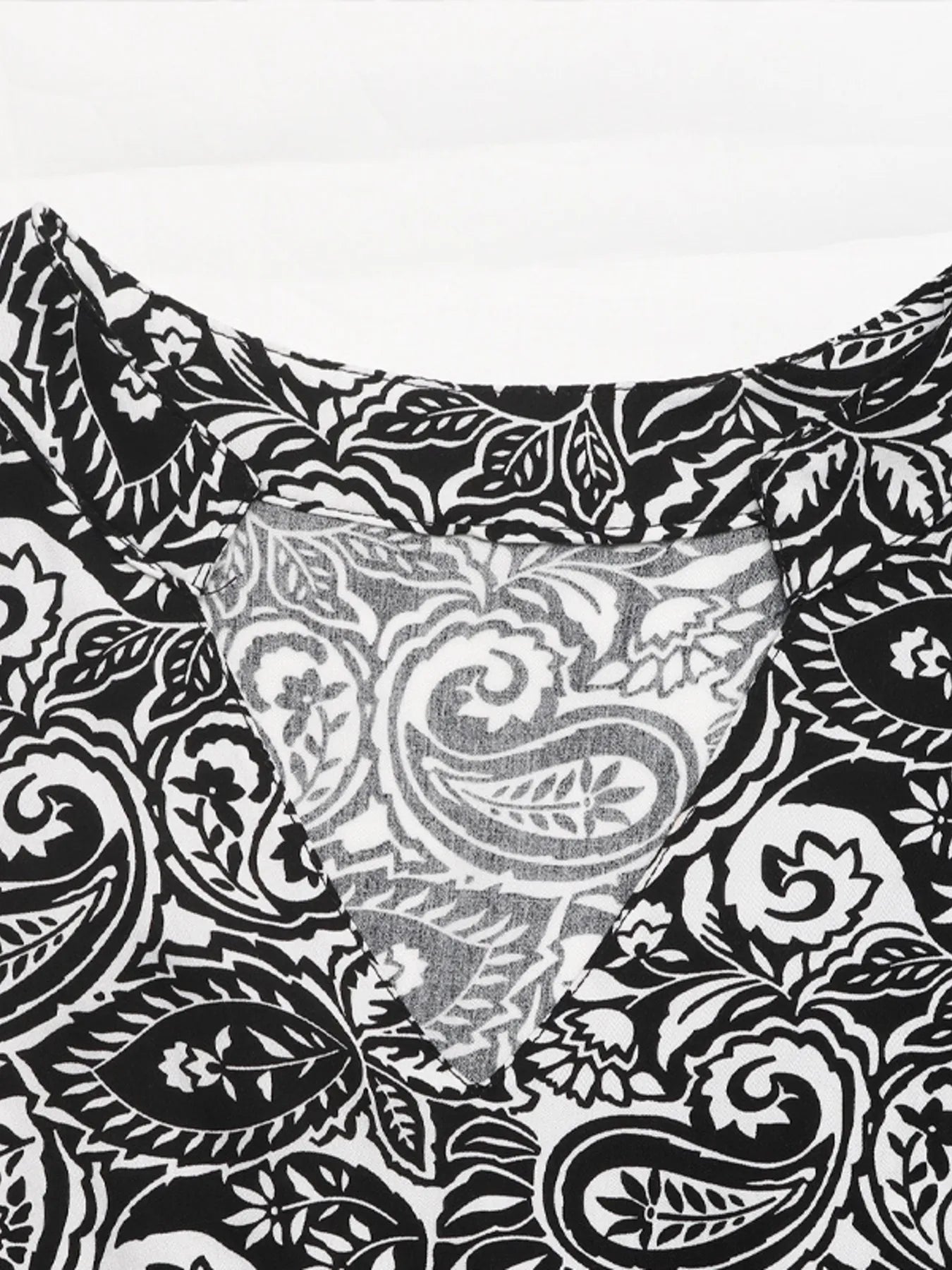 Paisley Print Long Sleeve Midi Dress