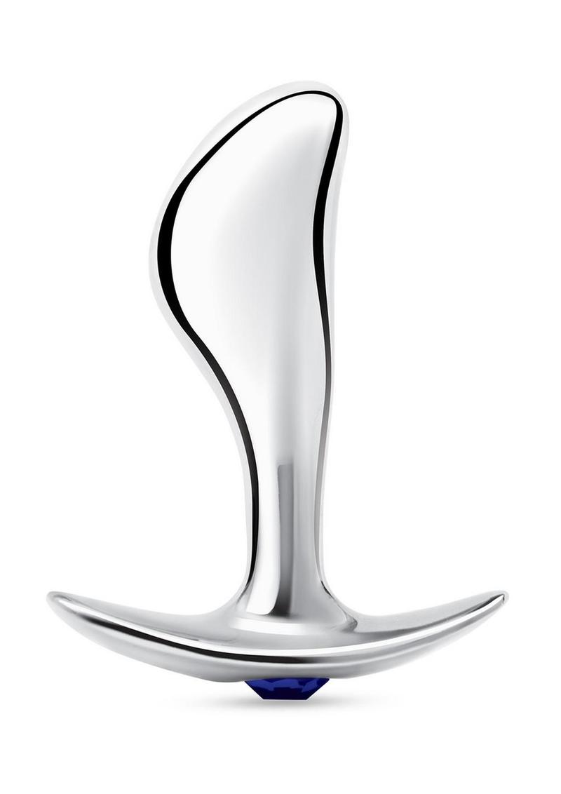 Blue Line Bling Prostate Massager Plug With Jeweled Base