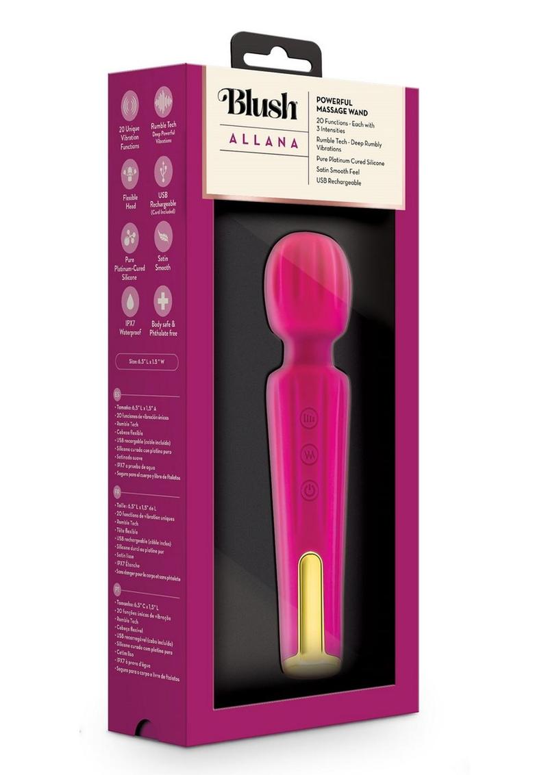 Blush Allana Powerful Massage Wand Rechargeable And Waterproof