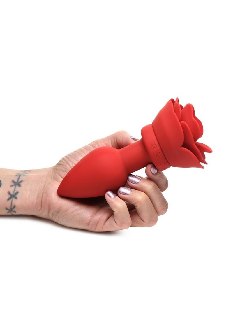 Booty Sparks Rechargeable Silicone Vibrating Rose Anal Plug