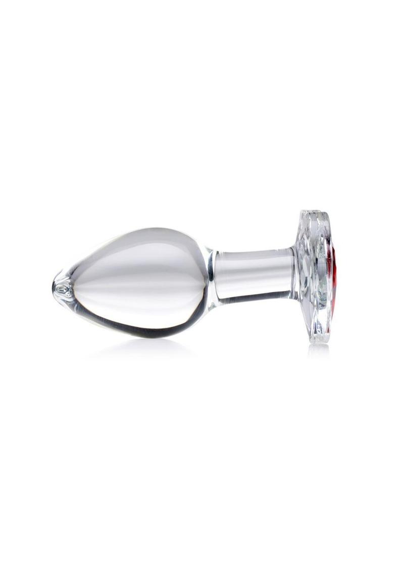 Booty Sparks Anal Plug Red Heart Gem Glass