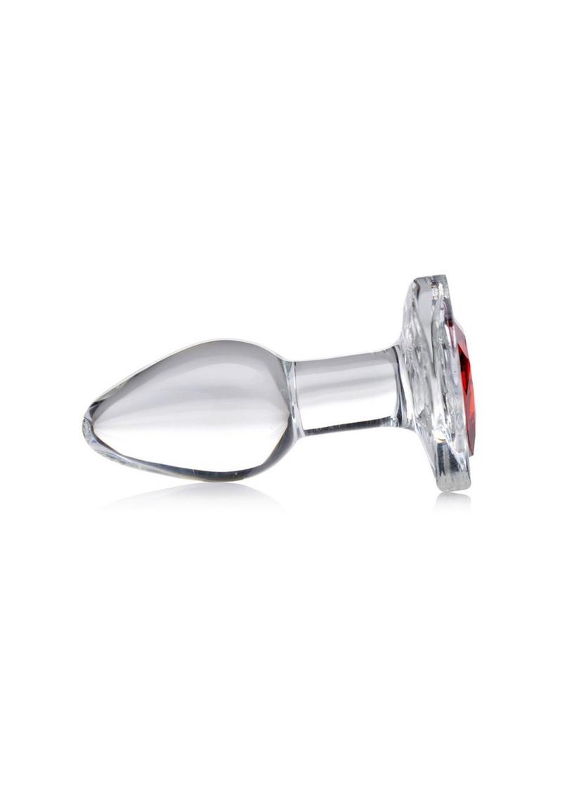 Booty Sparks Anal Plug Red Heart Gem Glass