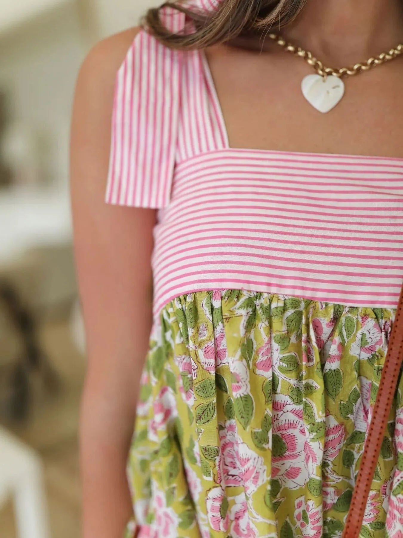Floral Print Tie Shoulder Summer Dress