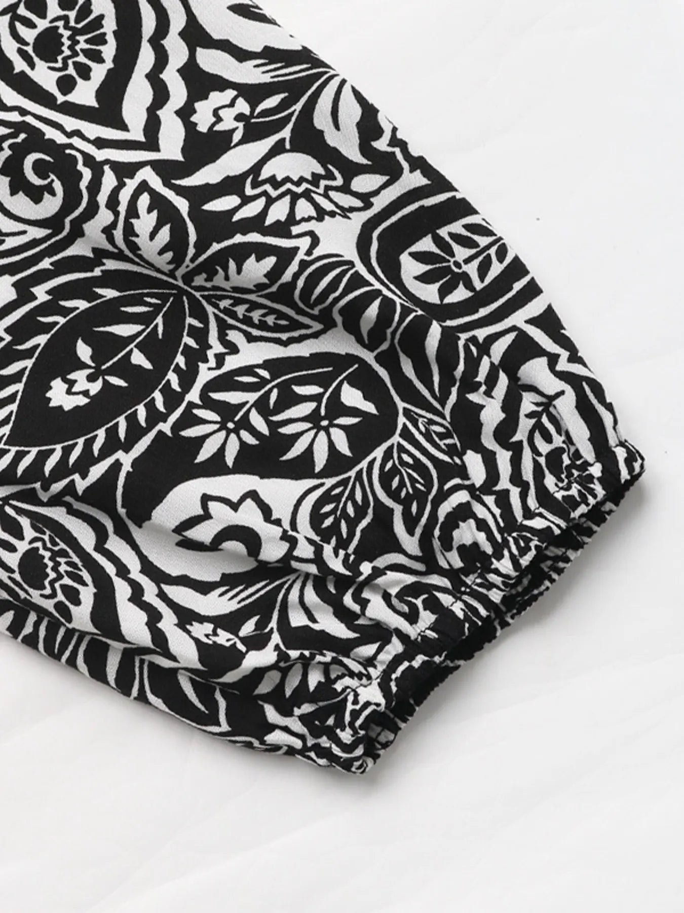 Paisley Print Long Sleeve Midi Dress