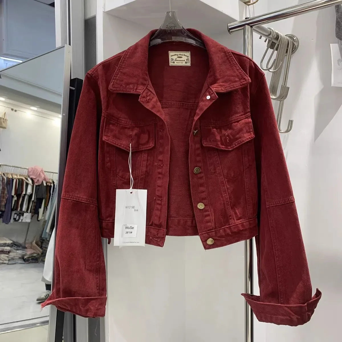 Blue Denim Top Women Autumn Classic Style Short Coat New Korean Fashion Chic Pockets O-Neck Female Ropa De Mujer Loose Jackets