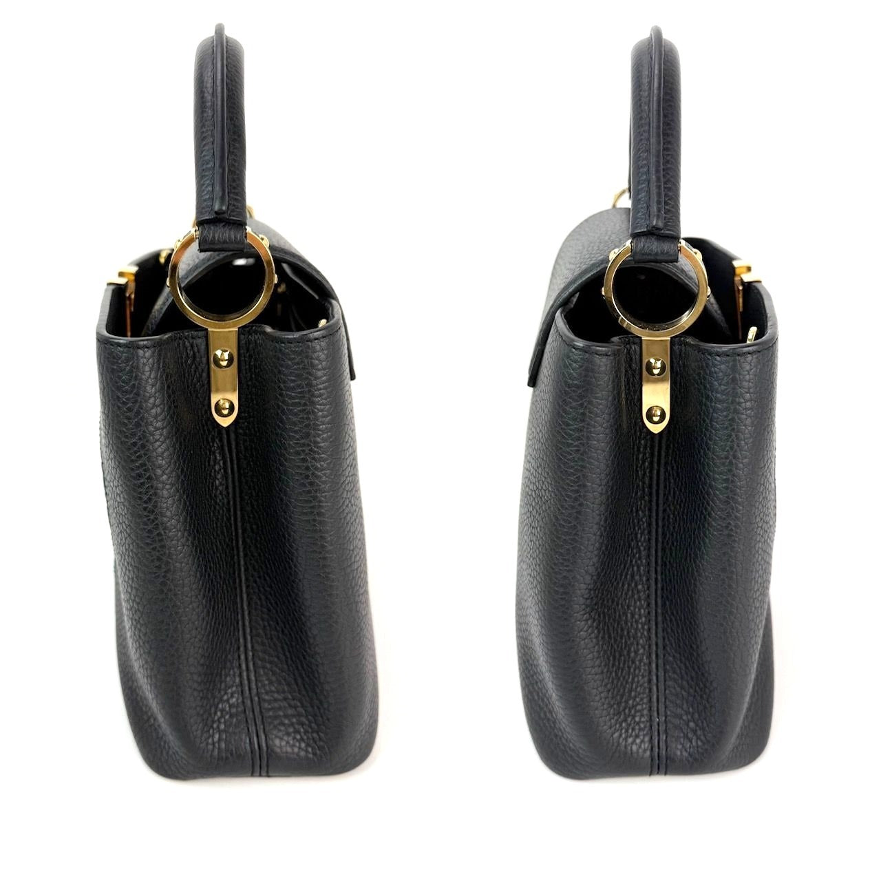 Louis Vuitton Taurillon Capucines Trapped Leopard BB Black Shoulder Bag