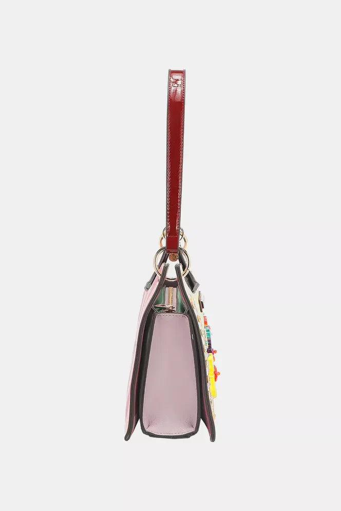 Nicole Lee USA Dreams Blossom 3D Floral Shoulder Bag
