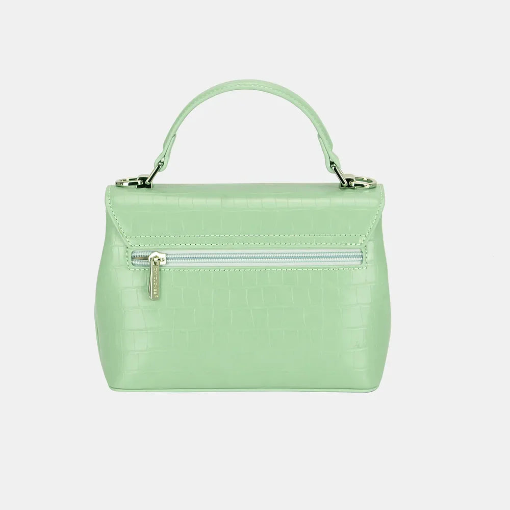 David Jones Textured PU Leather Handbag For Everyday Use
