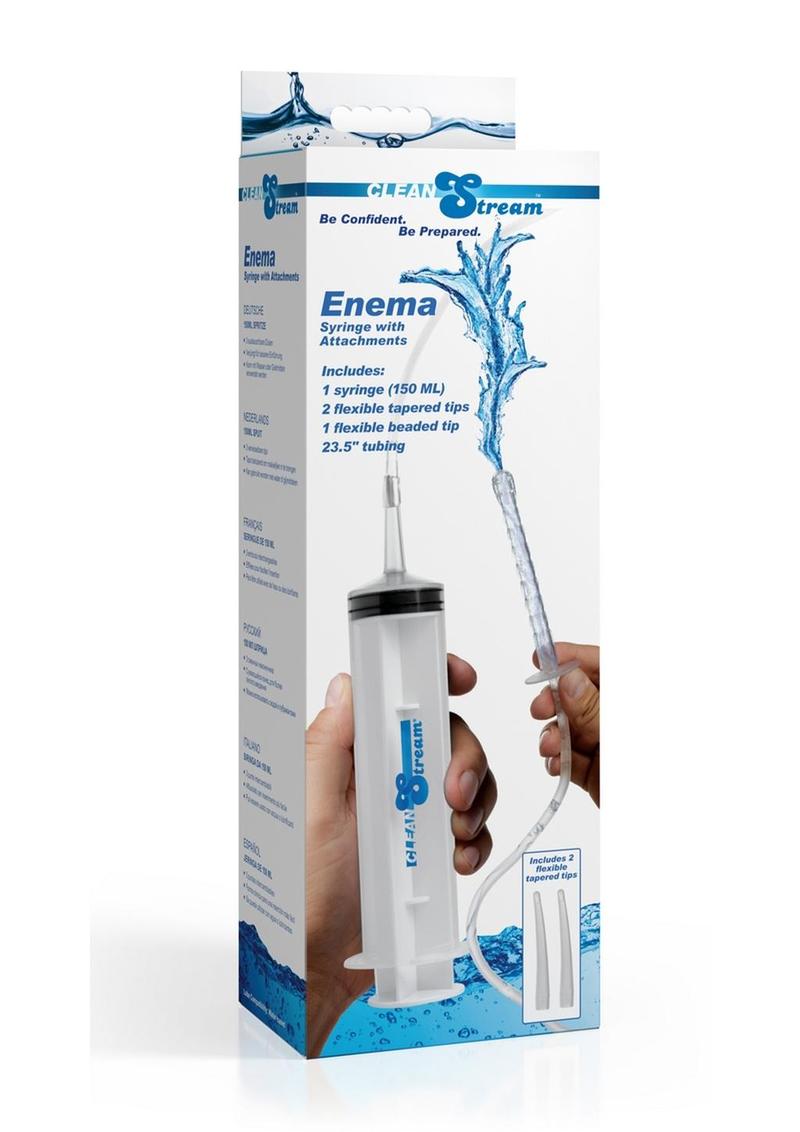 CleanStream Enema Syringe with Attachments 150ml And Flexible Tips