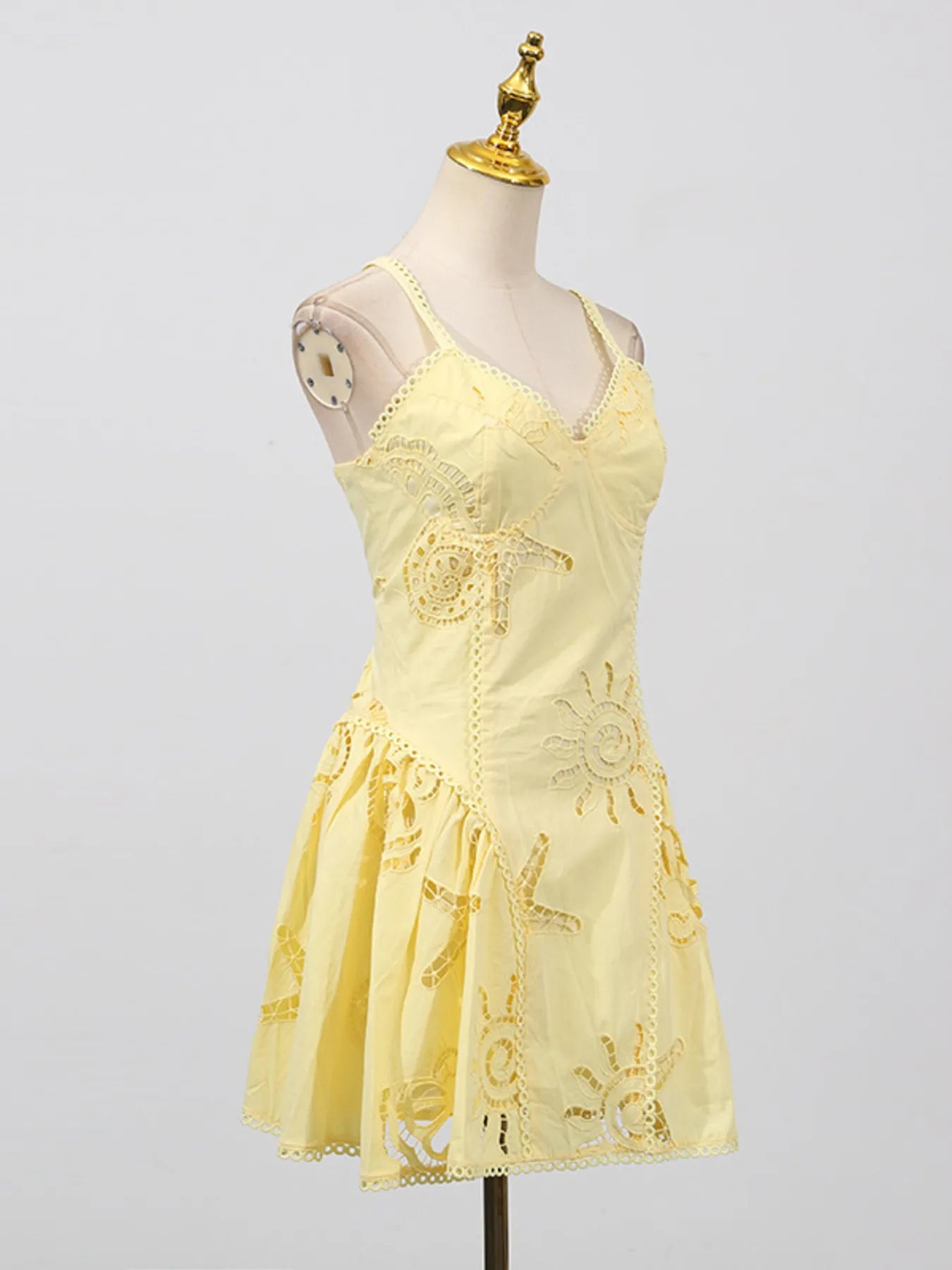 Hollow Out Adjustable Strap Mini Dress