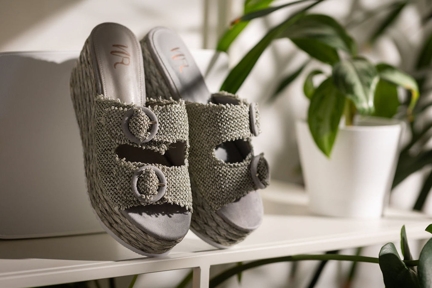 Eriwen Buckle Wedge en bleu sarcelle