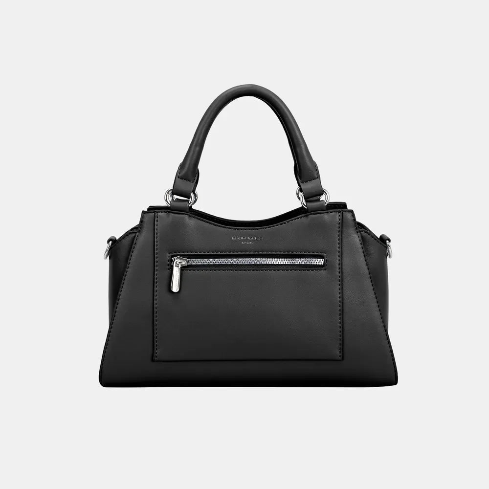 David Jones PU Leather Handbag Sleek Durable Everyday Tote