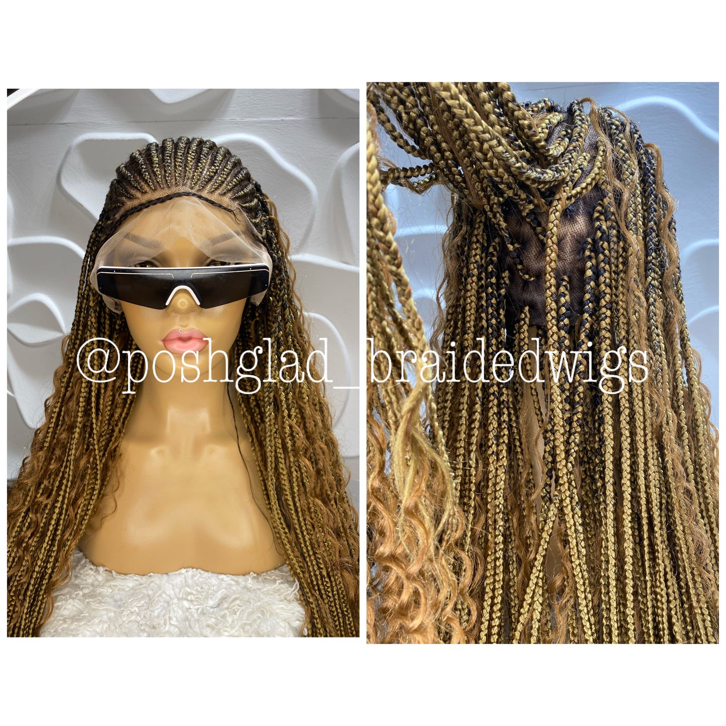 Cornrow Braid - Ombre Color Wavy Tip - Sandra