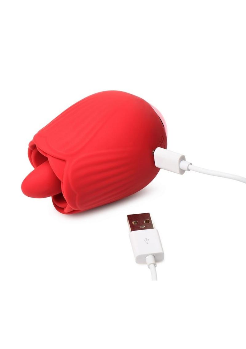 Bloomgasm French Rose Licking and Vibrating Clitoral Stimulator