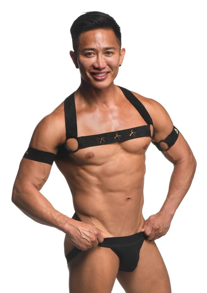 Master Series Rave Chest Harness with Arm Bands