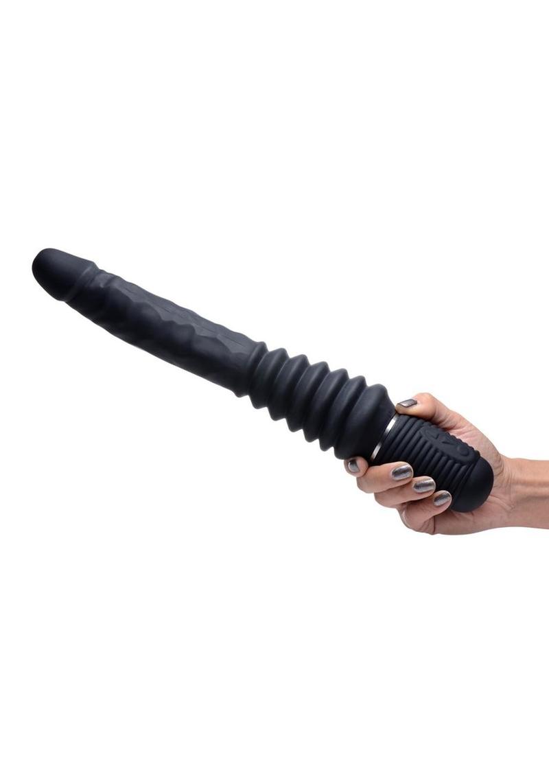 Master Series Thrust Master Vibrating And Thrusting Dildo
