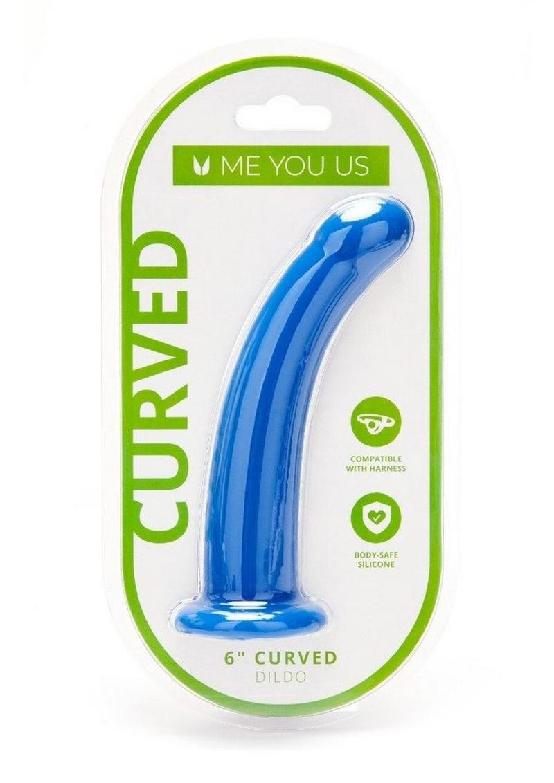 Me You Us Curved Body-Safe And Harness Compatible Silicone Dildo