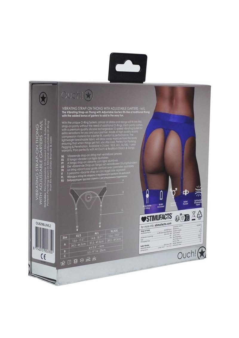 Ouch! Vibrating Strap-On Thong With Rechargeable Bullet