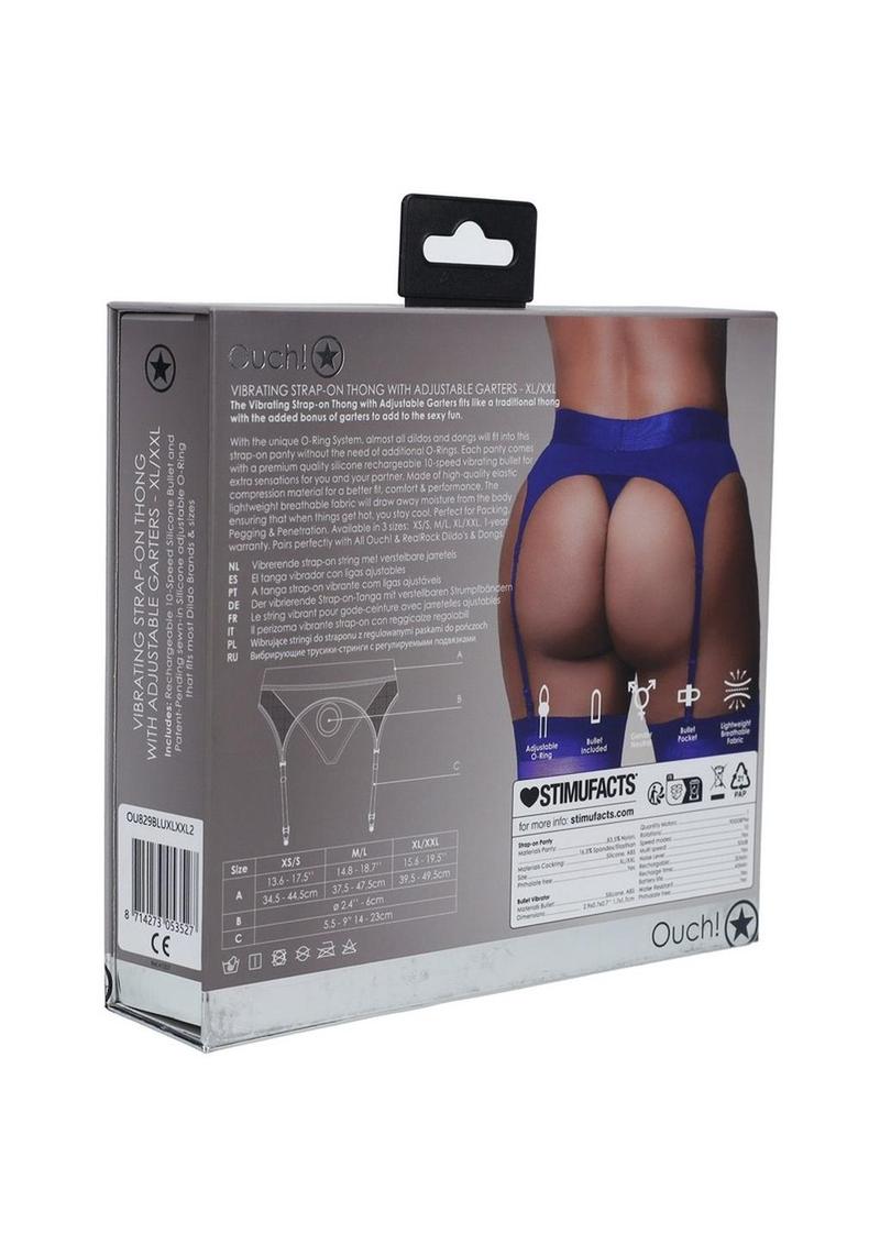 Ouch! Vibrating Strap-On Thong With Rechargeable Bullet