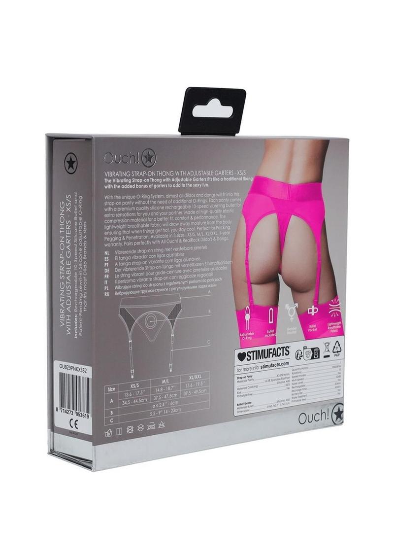 Ouch! Vibrating Strap-On Thong With Rechargeable Bullet