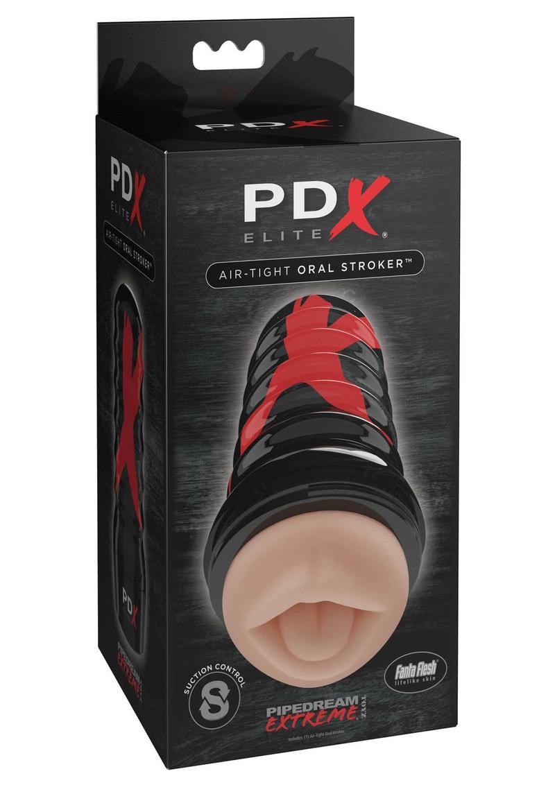 PDX Elite Air-Tight Oral Stroker With Realistic Suction And Lifelike Mouth