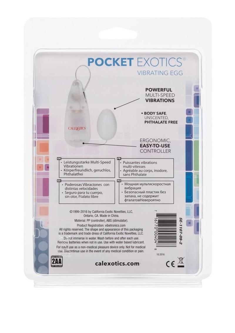Pocket Exotics Vibrating Egg With Wired Remote Control