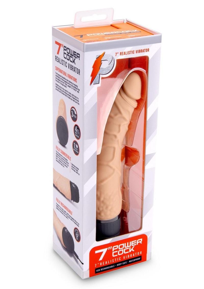 Power Cock Realistic Silicone Vibrator with Deep Vibration