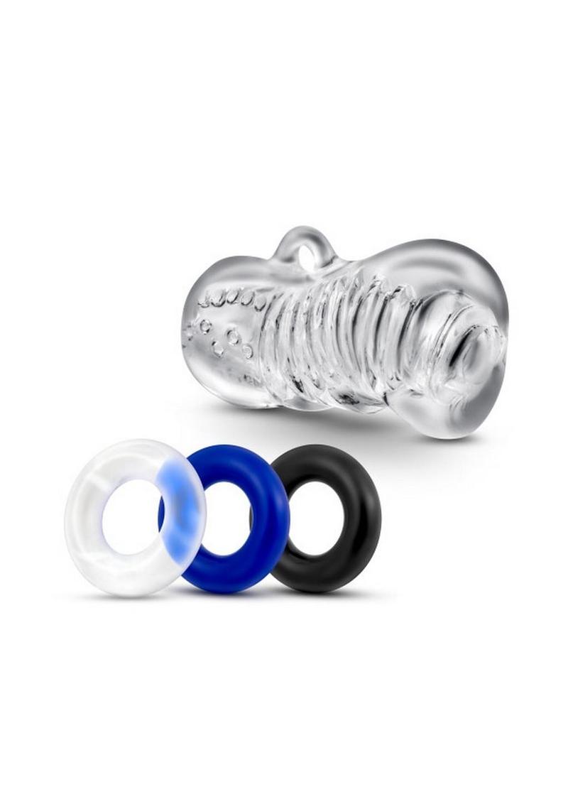 Quickie Kit Jerk Off Set Hand Stroker And Stay Hard Donut Rings