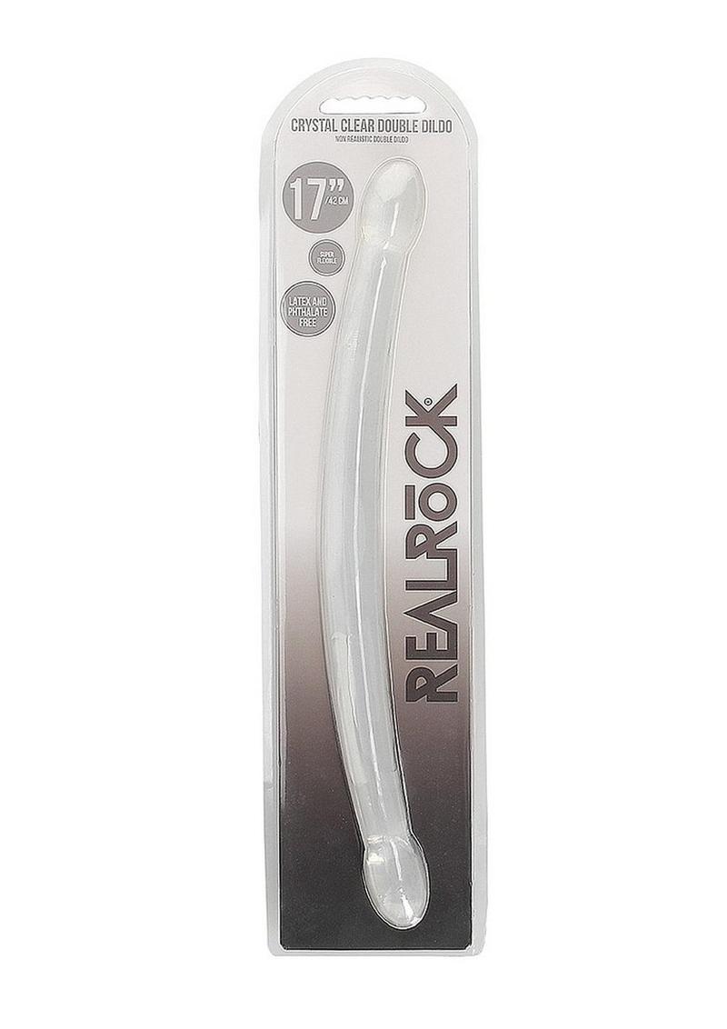 Real Rock Crystal Clear Non-Realistic Double Dildo