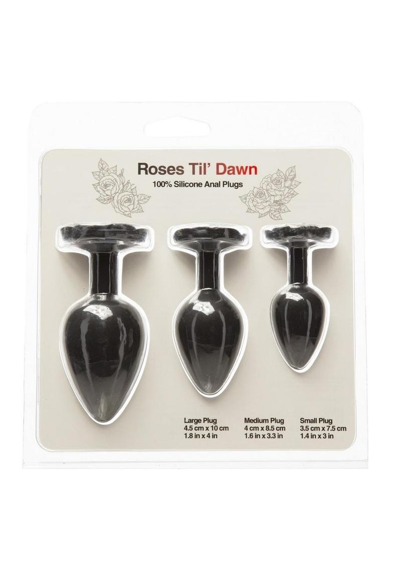 Roses Til’ Dawn 3-Piece Silicone Butt Plug Set