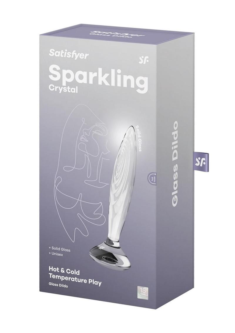 Satisfyer Sparkling Crystal Glass With Unisex Pleasure Dildo