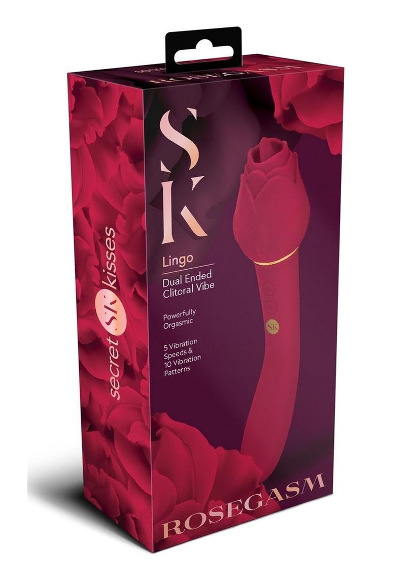 Secret Kisses Rosegasm Lingo Dual-Ended Clitoral Vibrator