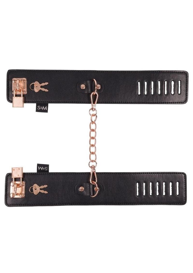 Sex & Mischief Brat Locking Cuffs with Rose Gold Accents